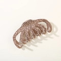 Grande molletta per capelli marrone tartarugata per capelli folti con finitura opaca - Confezione sfusa / Albicocca (#5)