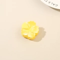 Molla per capelli a forma di ibisco giallo per lo styling laterale e fissare le ciocche - Confezione sfusa / Giallo