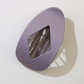 Matte purple leopard print style hair claw clip with triangular cutout design - #8 Frosted Light Purple (upgraded Version) / Bulk Packaging