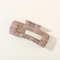 Pinza per capelli a scacchi marrone e beige floccata per donna in stile vintage retrò - Confezione sfusa / Quadri Albicocca