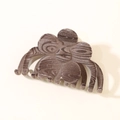 Pinza per capelli a fiore marrone retrò con trama a grana di legno vintage chic - Confezione sfusa / Caffè Chiaro