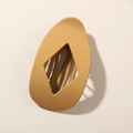 Flat duckbill hair clip in matte ginger yellow featuring a hollow rhombus design - #17 Matte Yellow Khaki (upgraded Version) / Bulk Packaging