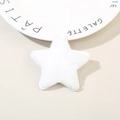 Barrette étoile en peluche blanche douce pour accessoires de cheveux de femme - Blanc