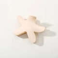 Pinza per capelli a stella marina beige con finitura opaca per styling elegante - Confezione sfusa / Albicocca Opaco