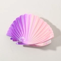Flat shell hair claw clip with purple gradient and pearlescent finish for women - Individual Packaging (OPP Bag) / Purple To Pink Gradient