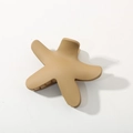 Pinza per capelli a forma di stella marina color tè al latte finitura opaca - Confezione sfusa / Cachi Opaco