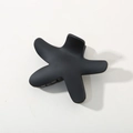 Pinza per capelli a stella marina nera opaca per capelli folti, stile minimalista - Confezione sfusa / Nero opaco