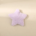 Cute plush star hair clip in soft lavender purple faux fur for winter hair styling - Light Purple