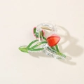 Eleganter 3D Tulpen Haarklammer aus klarem Acryl für Damen und Mädchen - Orange (Lose)