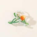 3D Tulpen Haarklammer in Farbverlauf Orange und Grün für den französischen Stil - Tangerine (Bulk)