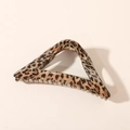 Pinza per capelli vintage a triangolo con stampa leopardata marrone e nera - Confezione sfusa / Forma a Triangolo
