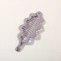 Fermaglio a banana viola opaco con design a onde per capelli spessi - Confezione sfusa / Viola Chiaro Opaco