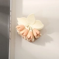 Matte Tulpen-Haarklammer in Cremeweiß und Pfirsichrosa für elegantes Haarstyling - Großpackung (ohne Verpackung) / Koralle