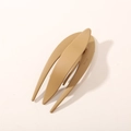 Matte khaki fishtail hair claw clip for women with strong grip and anti-slip teeth - Matte Khaki