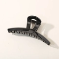 Glänzende schwarze große 13cm Haarklammer mit Kreuzdesign und stabiler Metallfeder - Einzelverpackung / Glänzendes Schwarz