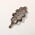Elegant banana hair clip featuring classic brown leopard print and wavy edges - Glossy Dark Leopard