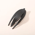 Minimalist matte black fishtail hair clip with a stylish flat duckbill design - Matte Black