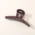 Grande molletta per capelli da 13cm rosso bordeaux in resina lucida e resistente - Imballaggio Individuale / Rosso Vino Lucido