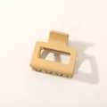 Minimalist matte cream rectangular shark hair claw clip for women's hairstyle - Square Khaki (5cm)