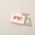 Matte nude pink square hair claw clip with hollow design and frosted texture - Square Apricot (5cm)