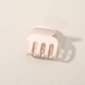 Minimalist matte pink shark hair claw clip for women in a warm Morandi finish - Octopus Apricot (4.5cm)