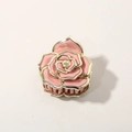Pinza para el pelo rosa con forma de rosa, bordes dorados y diseño degradado - Rosa Púrpura-6cm