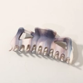 Large ink-wash hair claw clip in purple and light blue artistic pattern design - Bulk (No Packaging) / Purple (12CM)