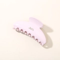 Pinza para el pelo semicircular estilo Maillard rosa púrpura con letras doradas - Granel (sin embalaje) / Rosa Claro