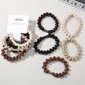 Chouchous élastiques ondulés aux tons terre comme le marron pour coiffure élégante - Style A / Combo Tons Terre