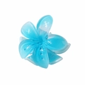 Pinza per capelli a fiore azzurro traslucido in resina con incisione AFT-2369 - Fiore Sfumato Lucido (AFT-2369) / Blu Lucido