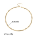 Dettaglio della collana dorata a foglia di grano con chiusura a moschettone e misure 40+5cm - Collana