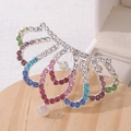 Dettaglio del pettine per capelli tiara per bambini con strass colorati e cristalli - M / Strass Multicolore Argento