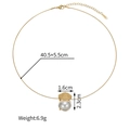 Collana di perle dorate con misure della catena e dimensioni del ciondolo in dettaglio - Collana / Collana d'oro