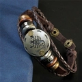 Bracelet multicouche en cuir tressé style punk Scorpion avec boucle vintage - Scorpion