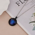 Luminous Taurus zodiac sign necklace with starry blue celestial pendant for men and women - Taurus