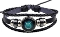 Multilayer braided Taurus constellation leather bracelet with adjustable cords - Taurus Regular Style