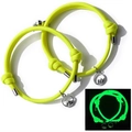 Leuchtende gelbe geflochtene Armbänder mit Magnetanhängern aus Berg und Meereswellen - Gelb Mit Endkappe Und Anhänger