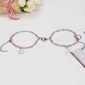 Bracciali di coppia magnetici sole e luna con ciondolo a cuore e catena Figaro - NK 1:3 Sole Luna