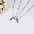 Lot de colliers magnétiques astronaute pour couples en finition argent vintage - Aimant Astronaute (NST-0014)