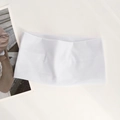 Macro shot of high-elasticity white yoga headband with premium knitted texture - White