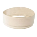 Close-up of a cream elastic yoga headband with knitted texture for sweat absorption - Off White