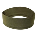 Detailed macro view of army green knitted yoga headband with ribbed texture fabric - Army Green