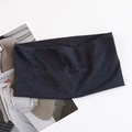 Fascia per capelli larga elastica in grigio scuro per yoga e fitness - grigio scuro
