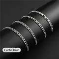 Catena piatta in acciaio inossidabile argento da uomo avvolta su supporto nero - 3.0nk08 Catena Piatta Larga 60cm