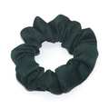 Elastico per capelli in raso di seta verde scuro con design rotondo minimalista - Verde Scuro