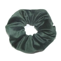 Coletero de terciopelo verde oscuro con textura suave y diseño elástico plisado - verde oscuro