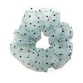 Elastico per capelli in tulle azzurro a pois per donne e ragazze accessorio moda - Piccolo / Verde