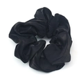Elegante elastico per capelli in tessuto nero lucido con design a pieghe e alta elasticità - Nero (RT-332-A)