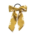 Gelber Haargummi mit Gänseblümchen-Druck, Satin-Schleife und langen Bändern für Zöpfe - Gänseblümchen Streamer Gelb / Gelb