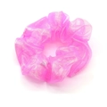 Leuchtend rosa Laser-Organza-Haargummi mit irisierendem Glanz und elastischem Band - Rosenrot (RT-315-B)